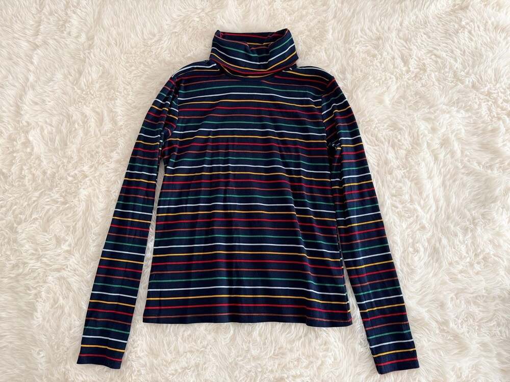 La Ligne x Target Multi-Color Striped Turtleneck Top, Size L